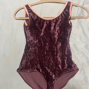 Purple velvet Yumiko leotard M